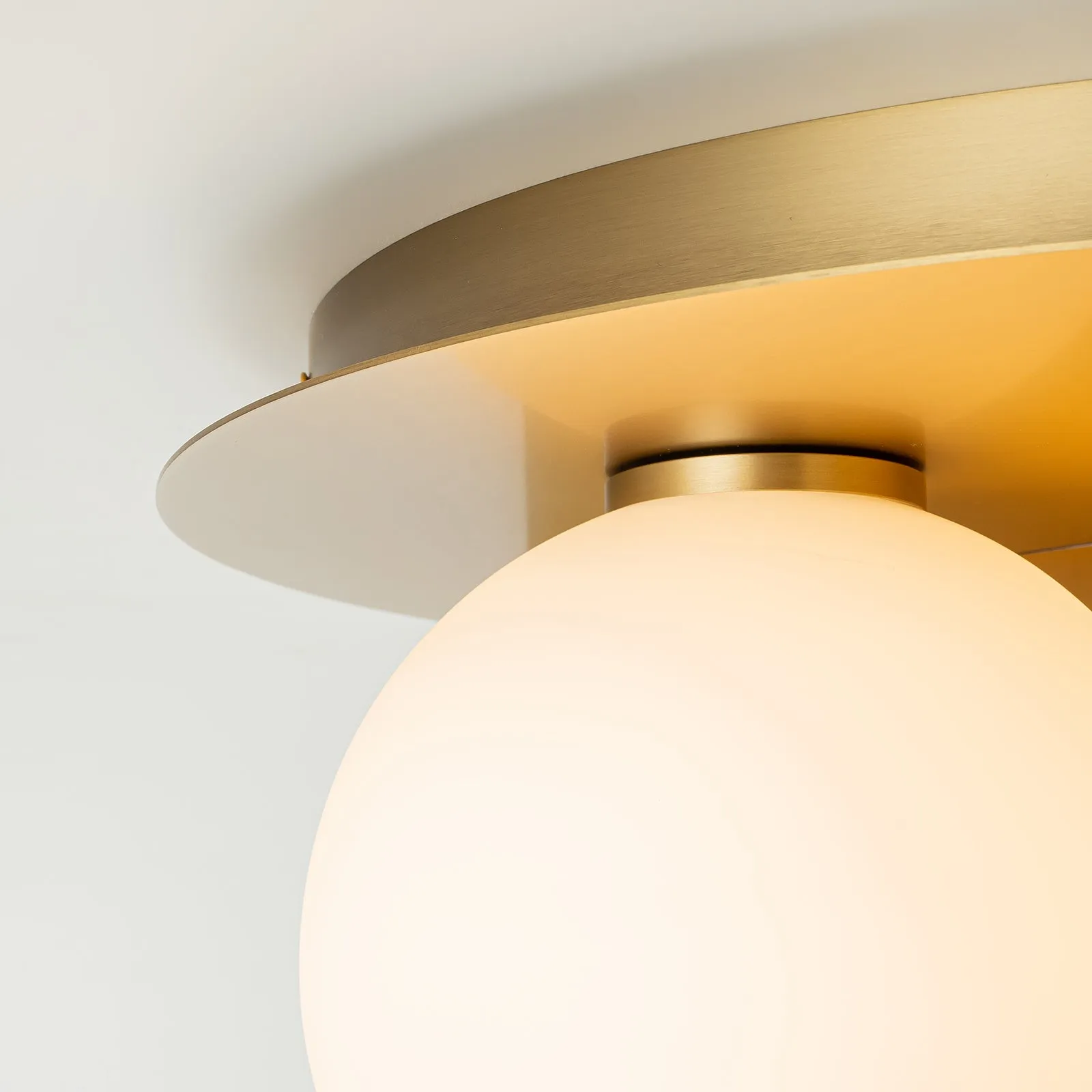 Glowlings 3-Light 16"Wide Modern Orbel Opal Glass Flush Mount