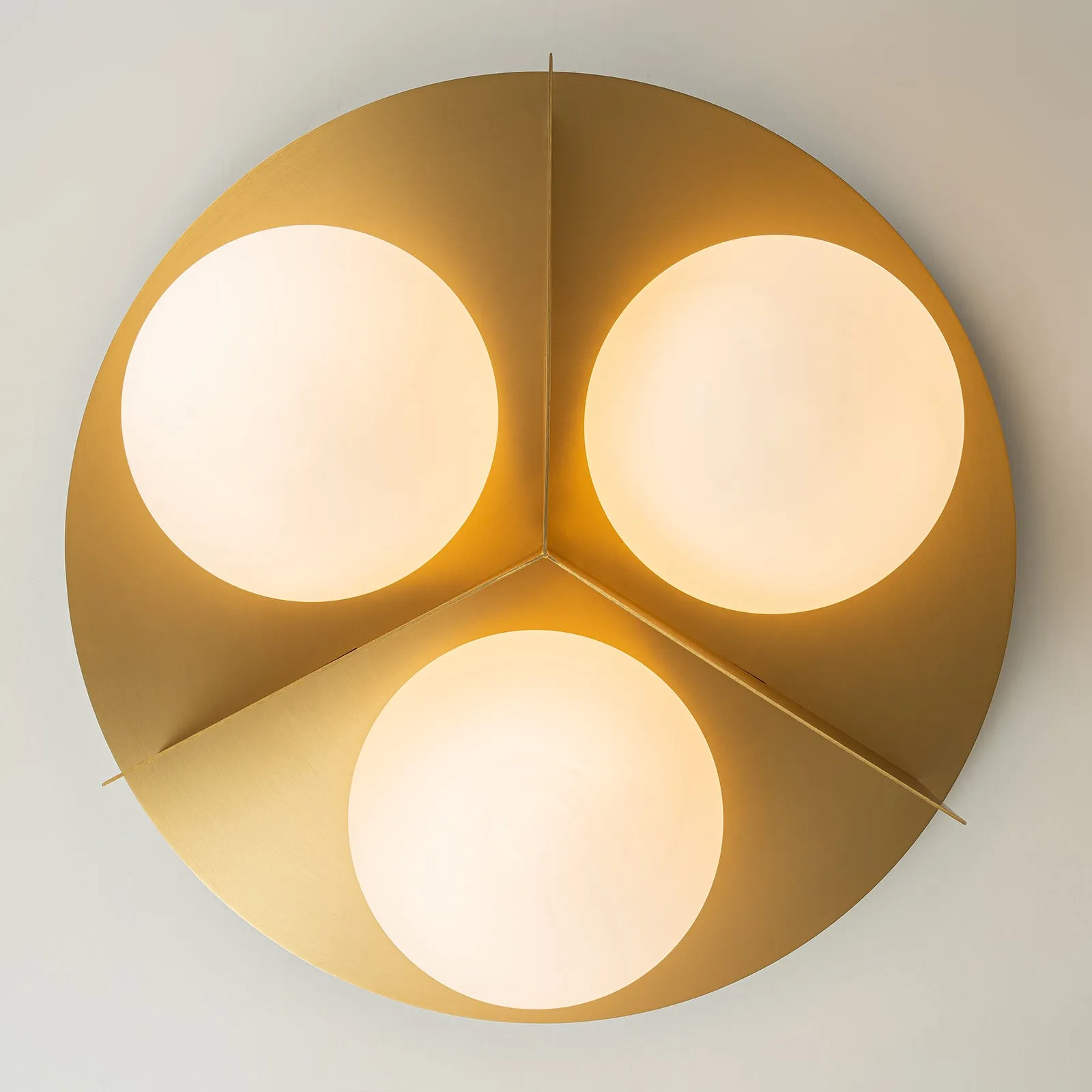 Glowlings 3-Light 16"Wide Modern Orbel Opal Glass Flush Mount