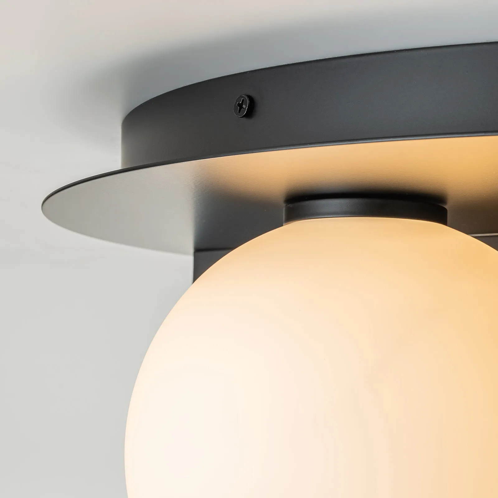 Glowlings 3-Light 16"Wide Modern Orbel Opal Glass Flush Mount