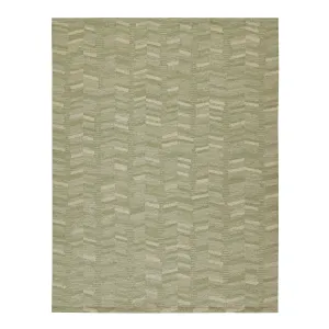 Green Swedish Flatweave Wool Rug - 9'2" x 12'