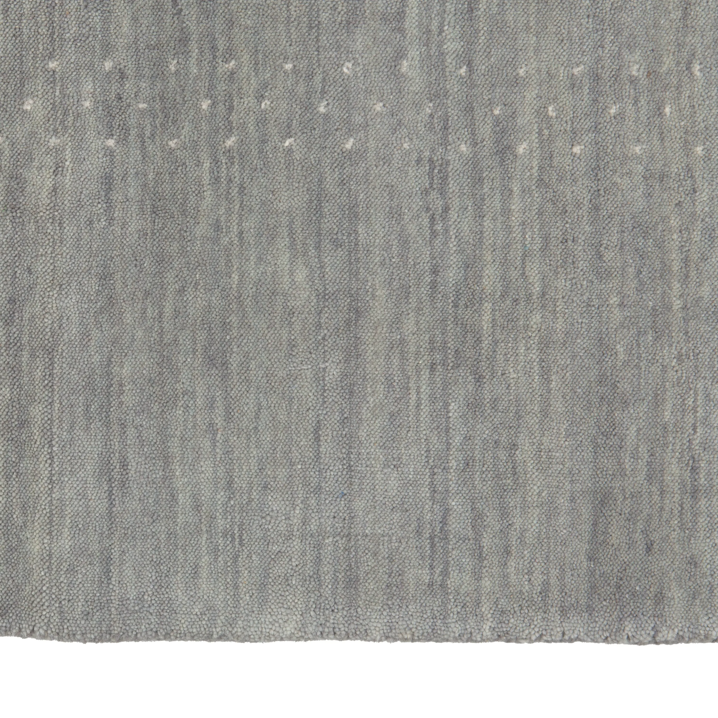 Grey Solid Indo Gabbeh Rug - 8'2" x 10'1"