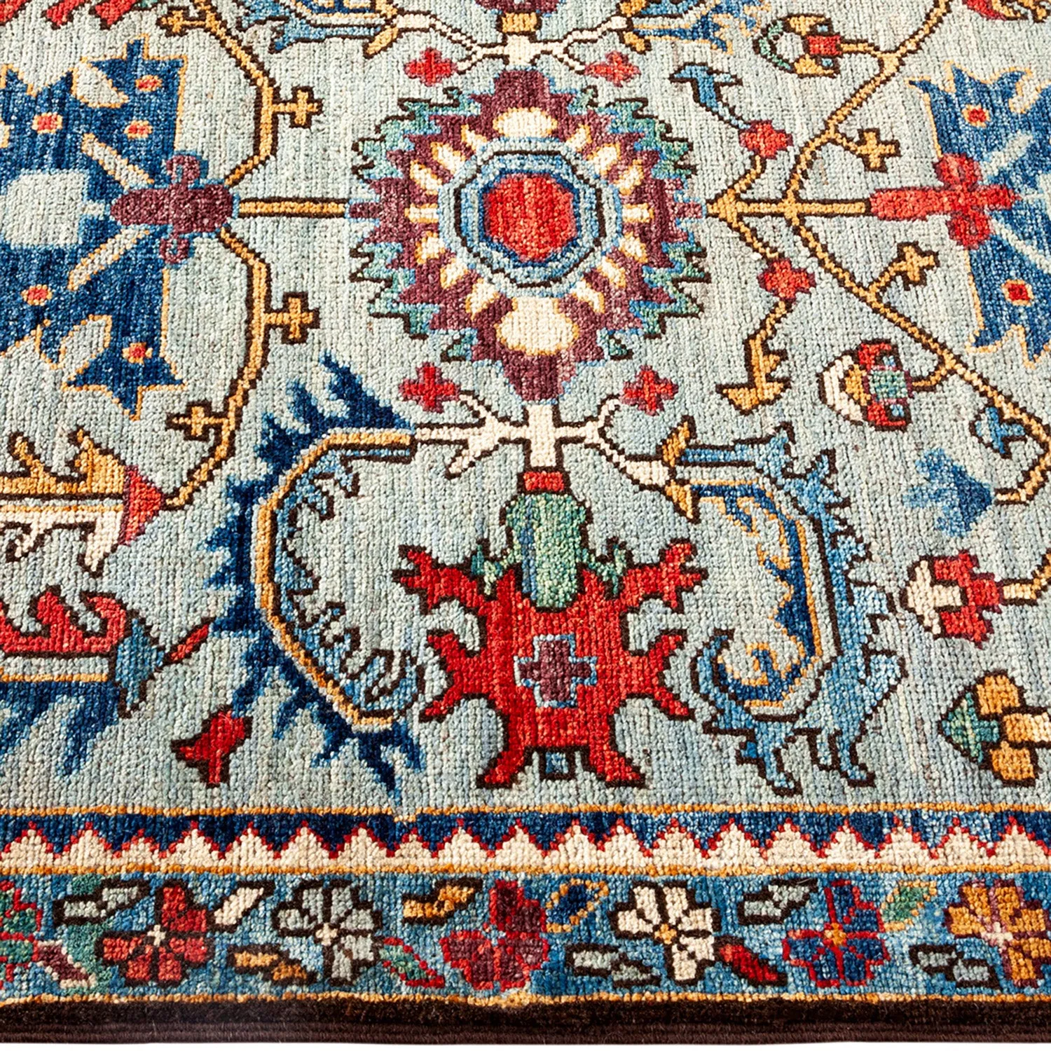 Grey Traditional Wool Runner - 2'7" x 12'