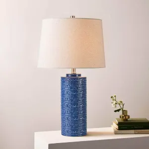 Habibat 24.5"H Boho Modern Ceramic Table Lamp w/ LED Bulb for Bedroom Living Room Country Living