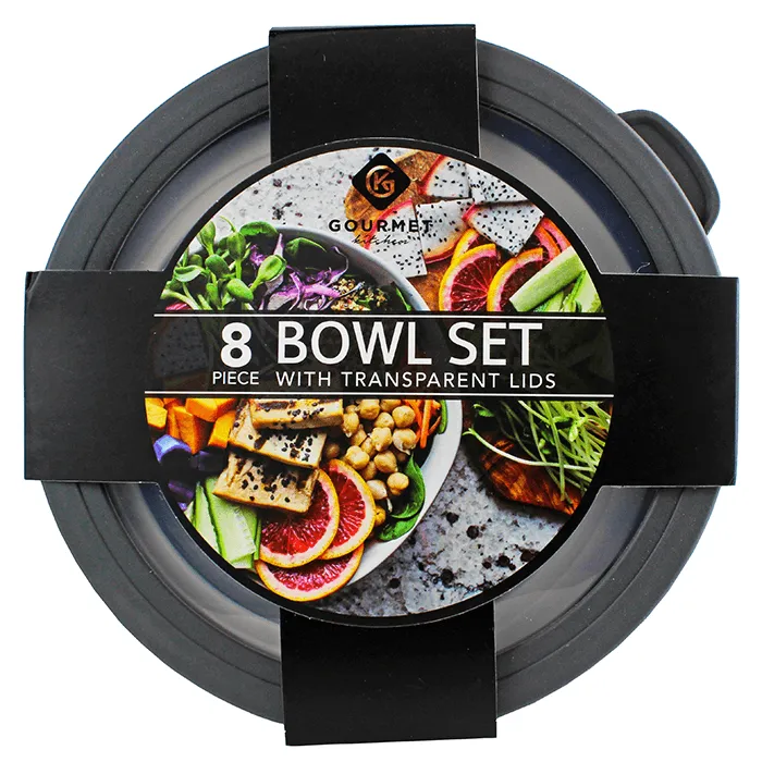 Heavy Duty Mixing Bowls Set – 4 Pack (Grey)