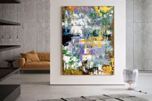 Large Colorful Canvas Art Modern Abstract Painting on Canvas Bp023