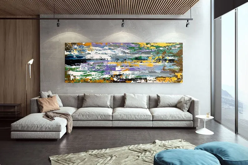 Large Colorful Canvas Art Modern Abstract Painting on Canvas Bp023