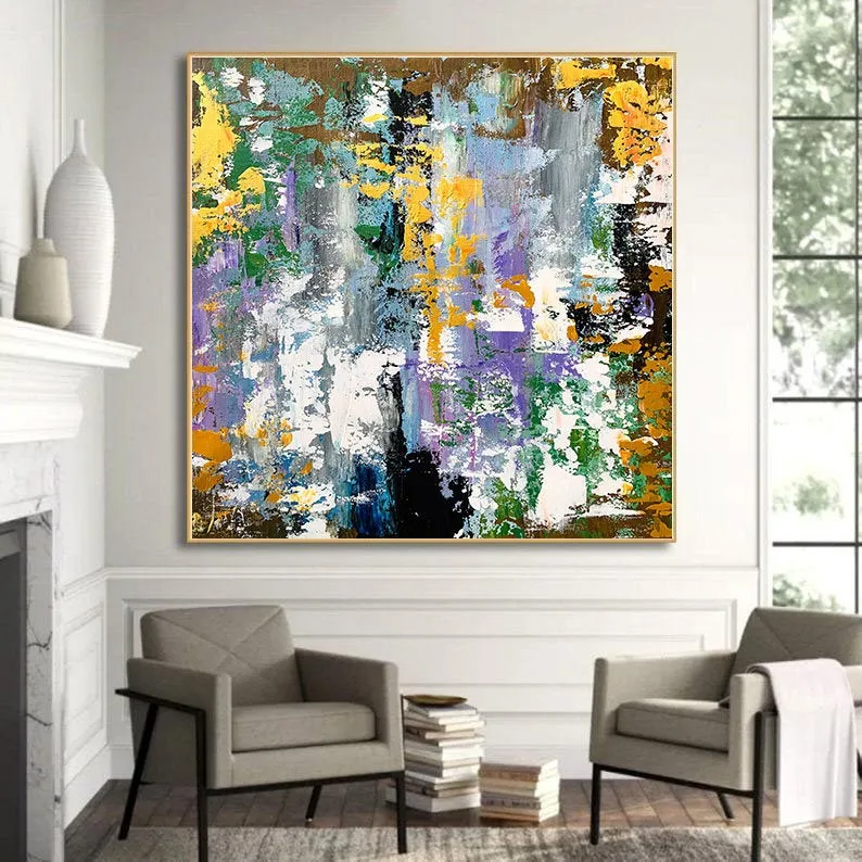 Large Colorful Canvas Art Modern Abstract Painting on Canvas Bp023
