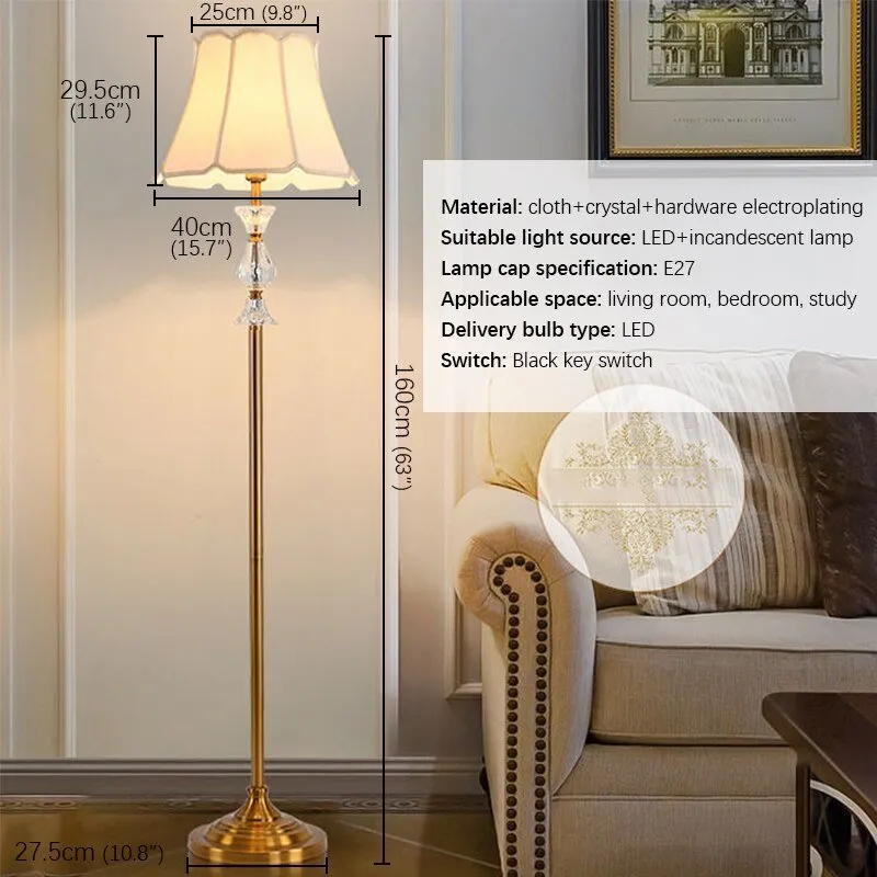 LED Crystal Floor Lamp for Modern Homes