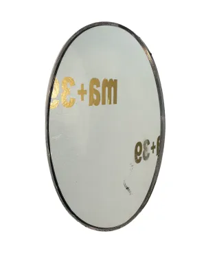 Mid Century Italian Oval Brass Mirror 1960s