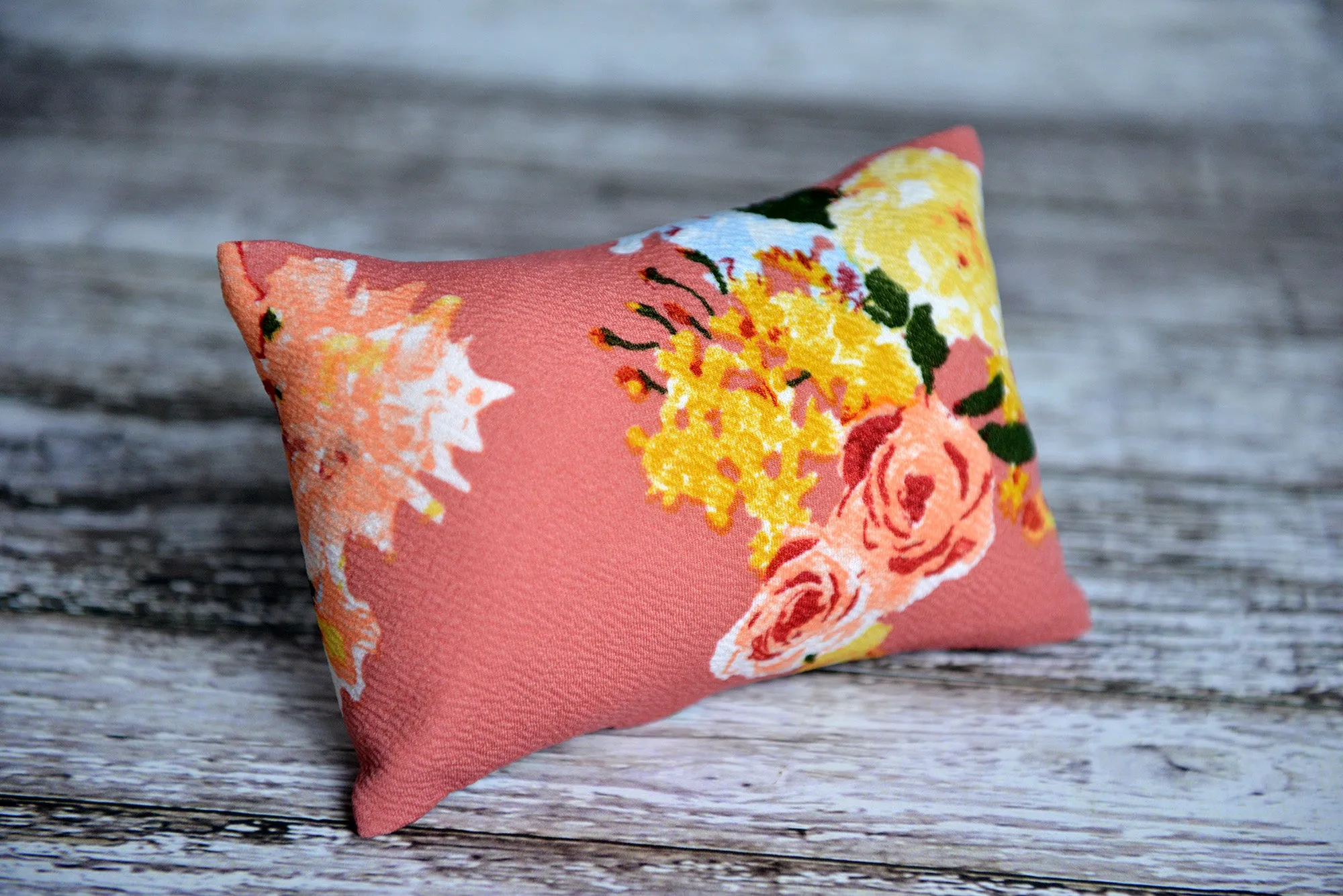 Mini Pillow with Cover - Textured - Floral 3