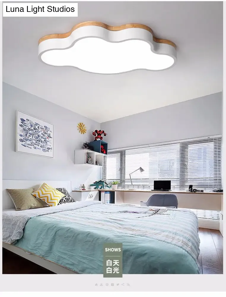Modern Cloud Flush Mount Acrylic Ceiling Light for Bedroom