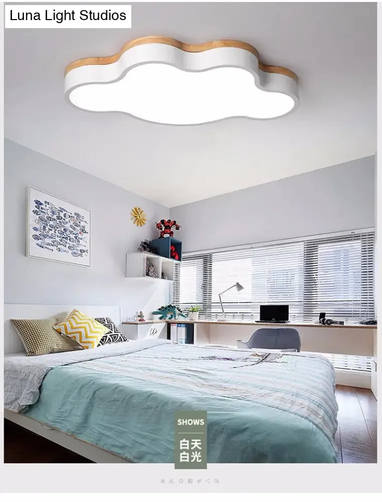 Modern Cloud Flush Mount Acrylic Ceiling Light for Bedroom