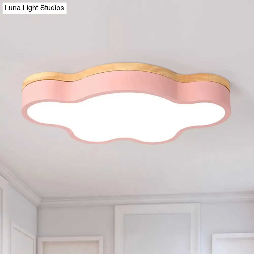 Modern Cloud Flush Mount Acrylic Ceiling Light for Bedroom