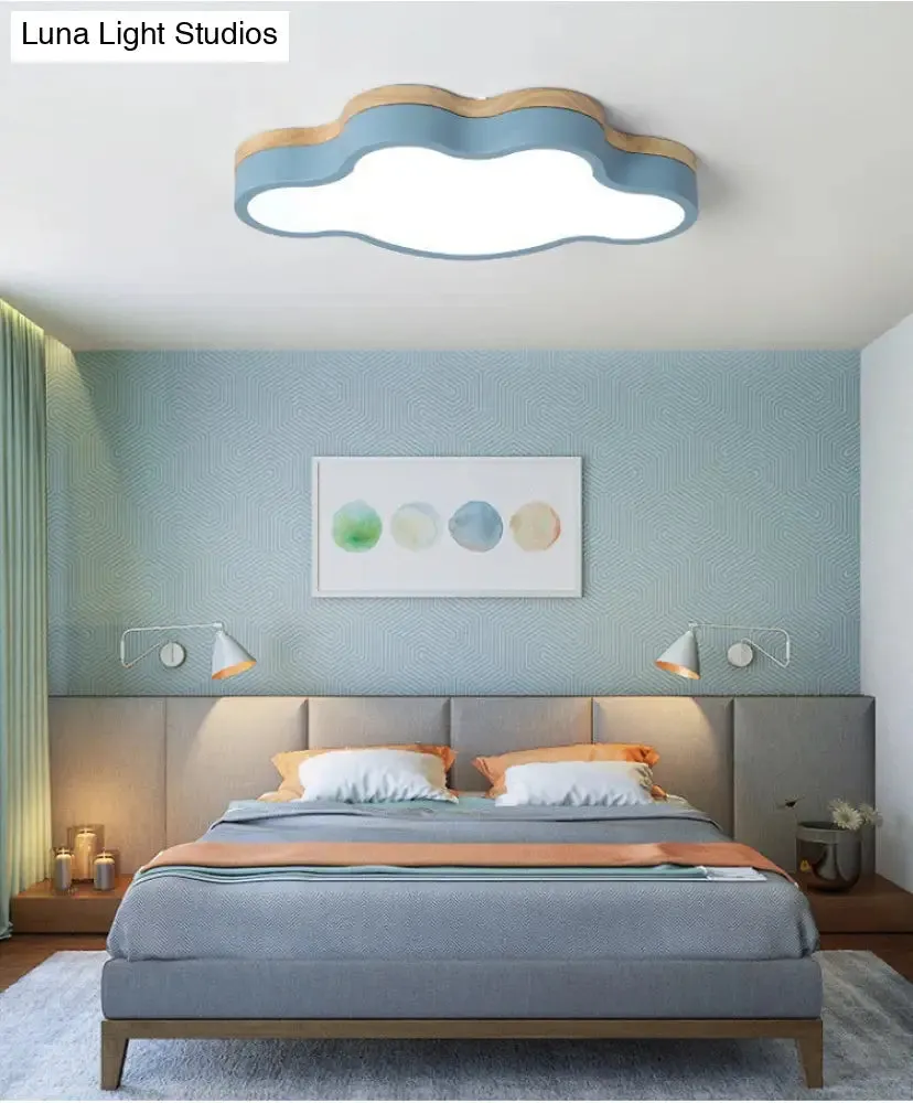 Modern Cloud Flush Mount Acrylic Ceiling Light for Bedroom