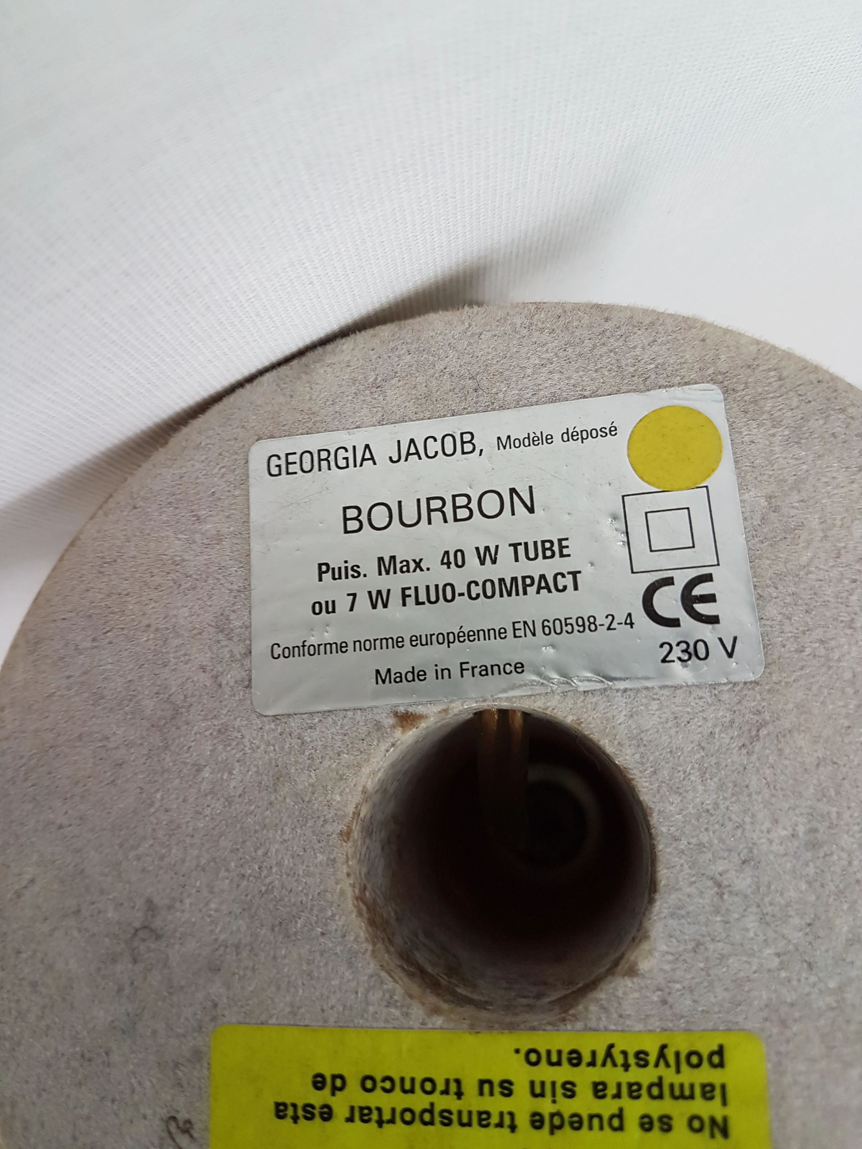 Modern draped torch table lamp Bourbon - Georgia Jacob - France
