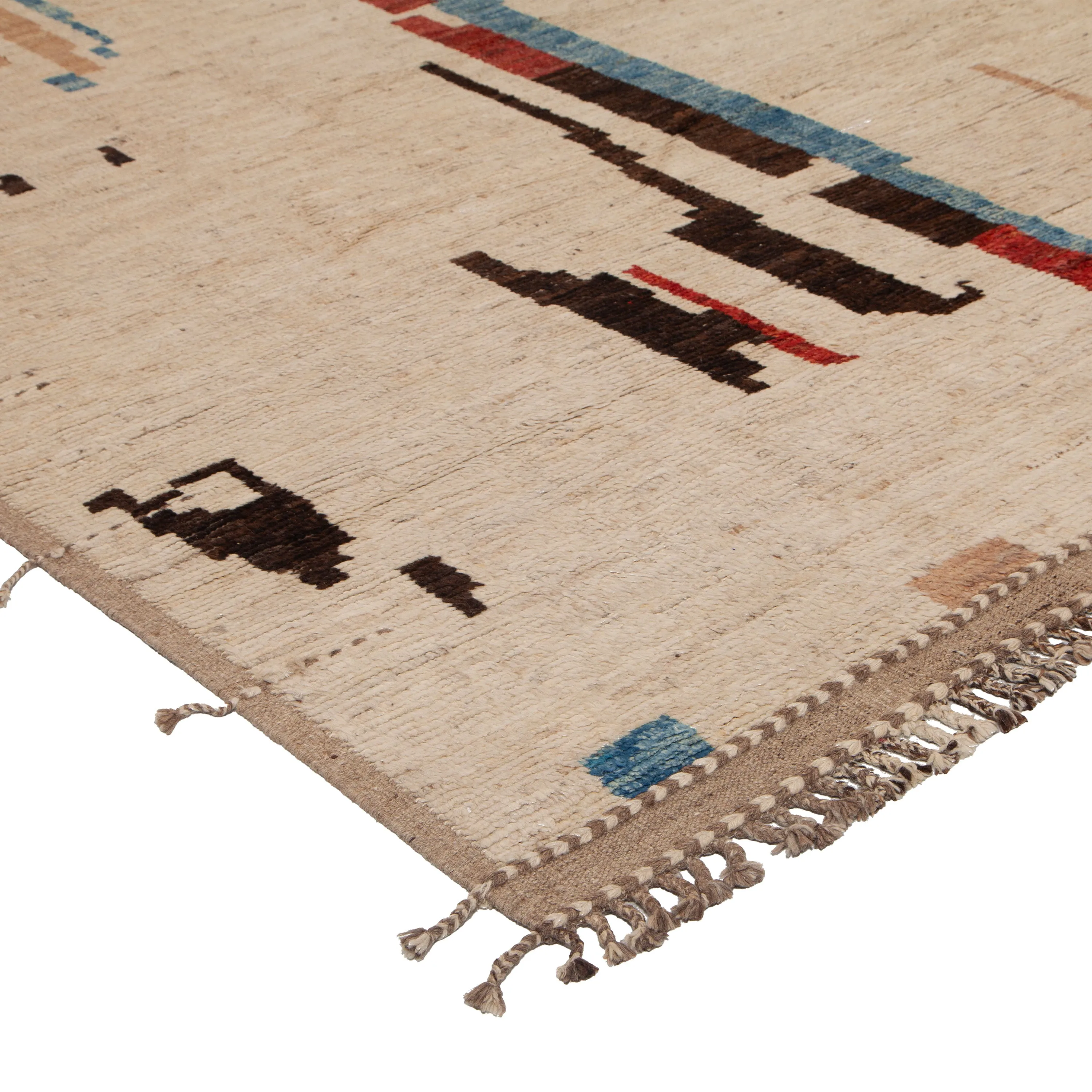 Multicolored Modern Wool Rug - 10' x 13'7''