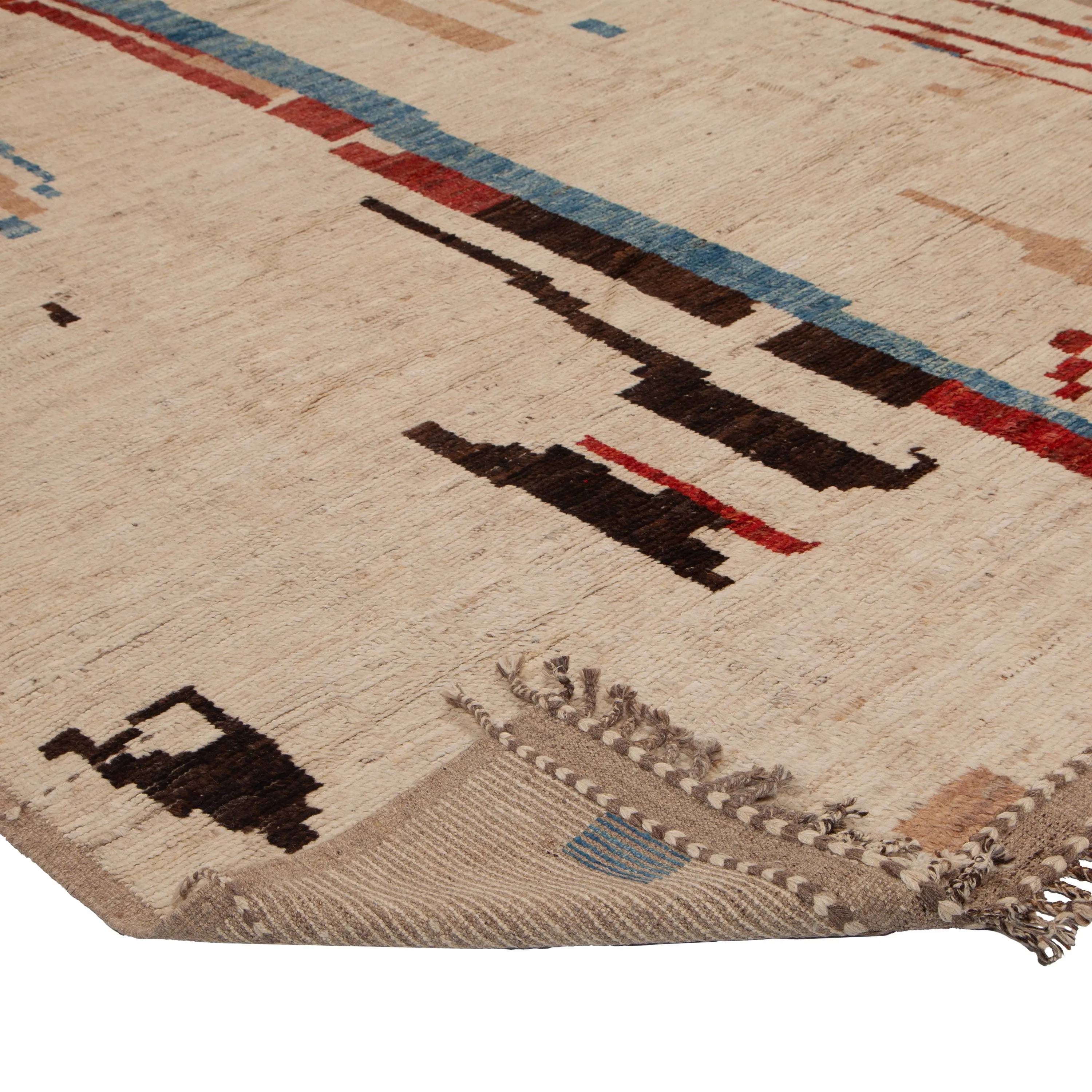Multicolored Modern Wool Rug - 10' x 13'7''