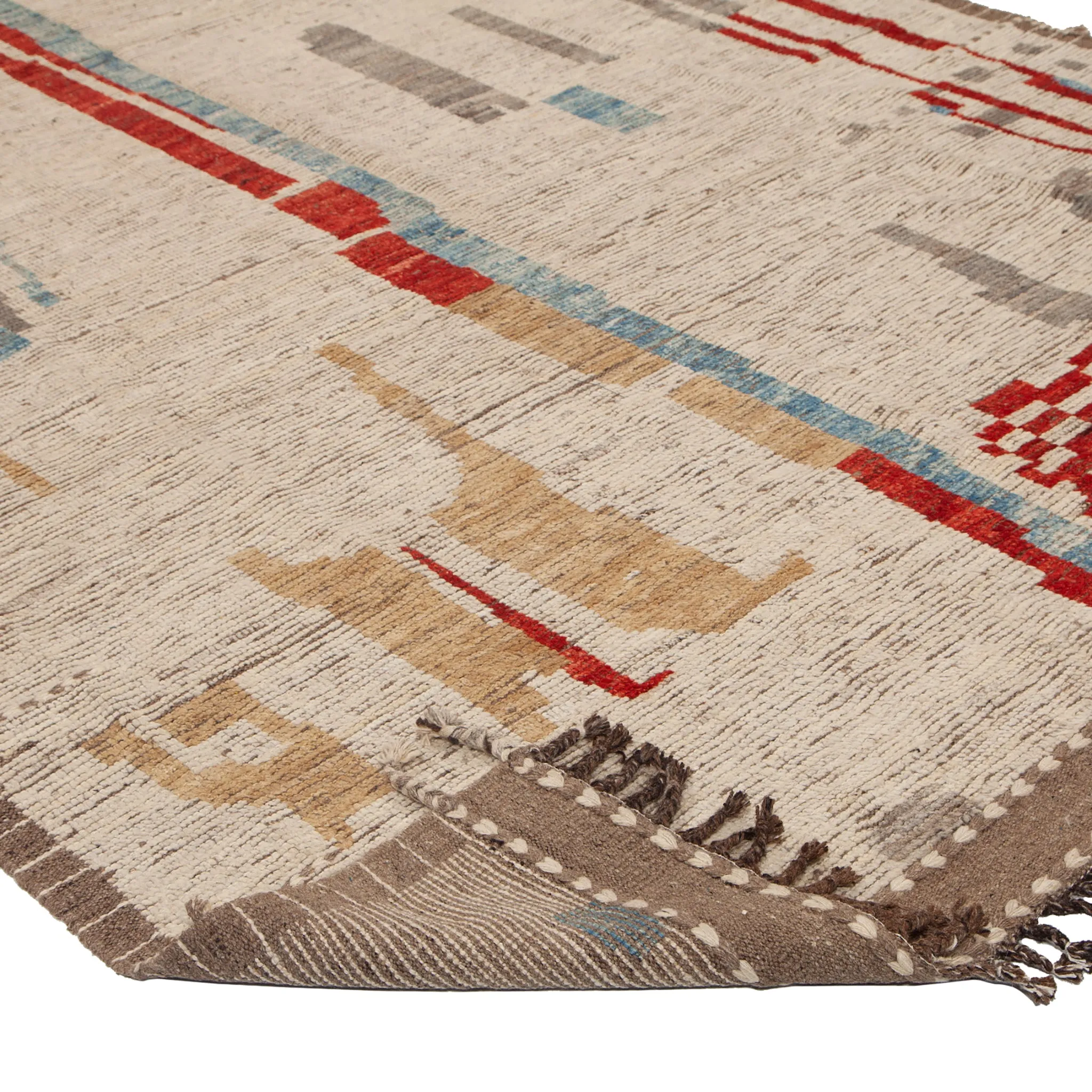 Multicolored Modern Wool Rug - 8'6'' x 12'2''