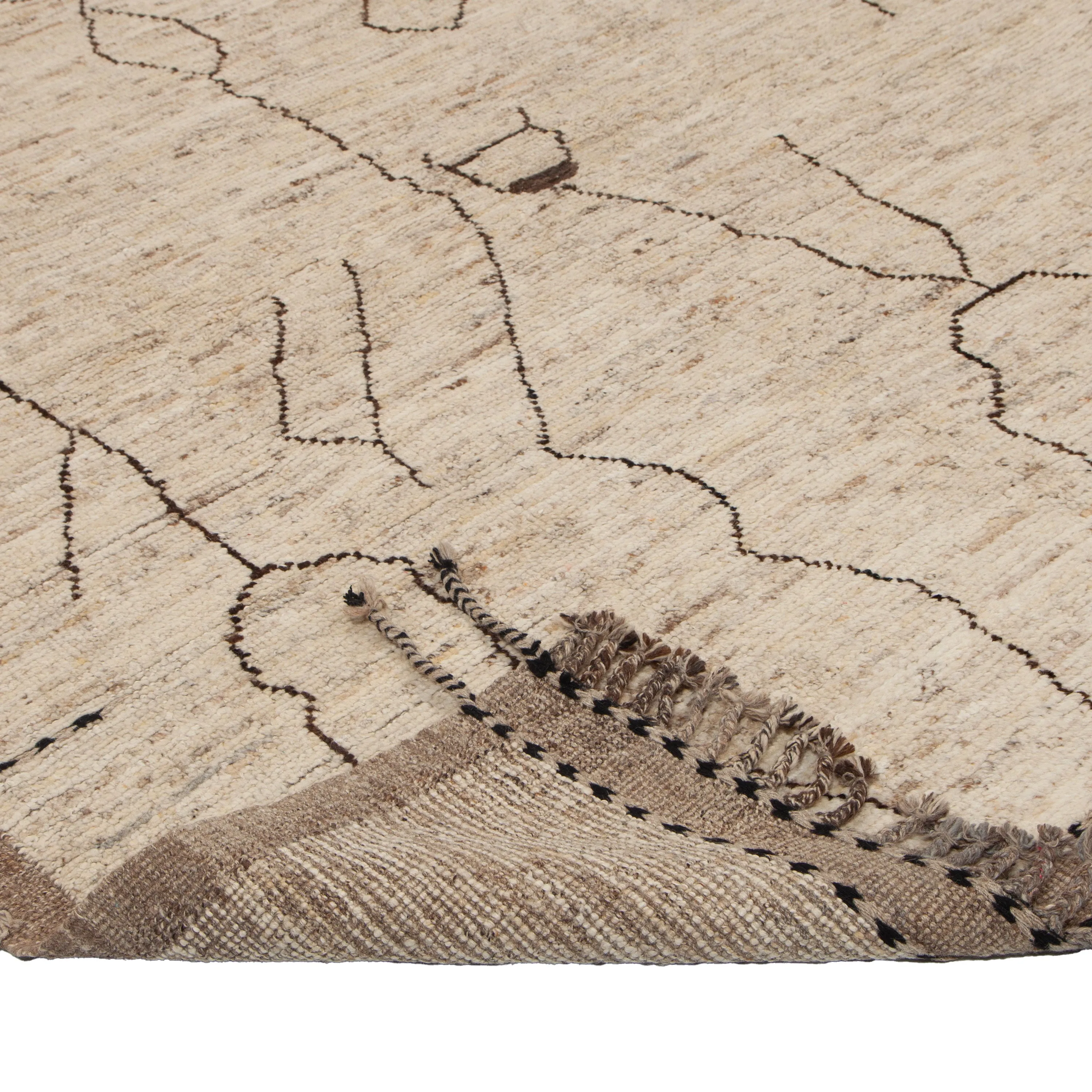 Multicolored Modern Wool Rug - 9'1'' x 12'2''