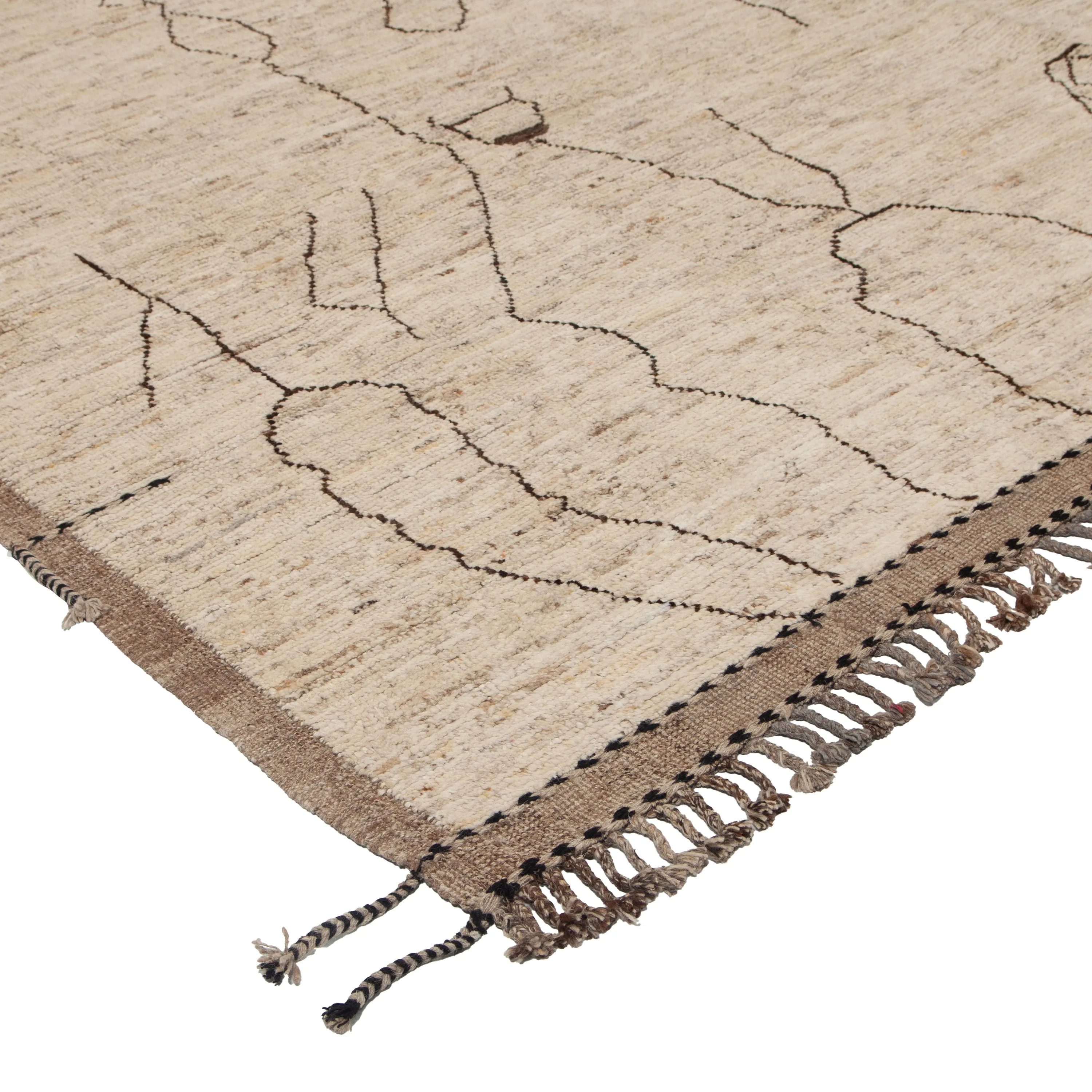 Multicolored Modern Wool Rug - 9'1'' x 12'2''