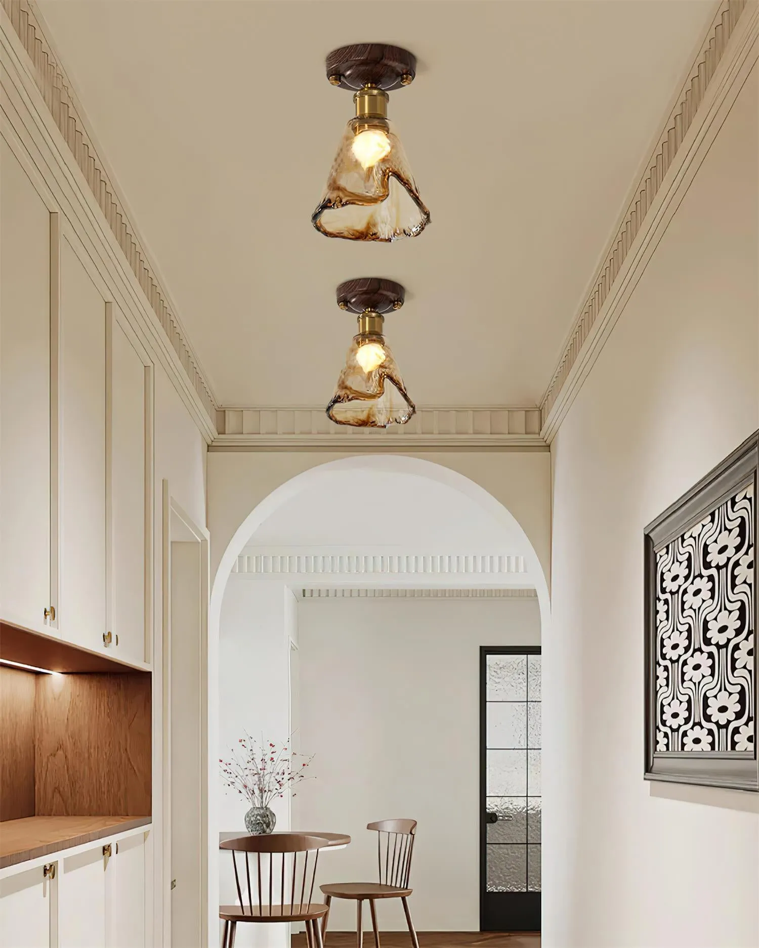 Nalia Amber Ceiling Light