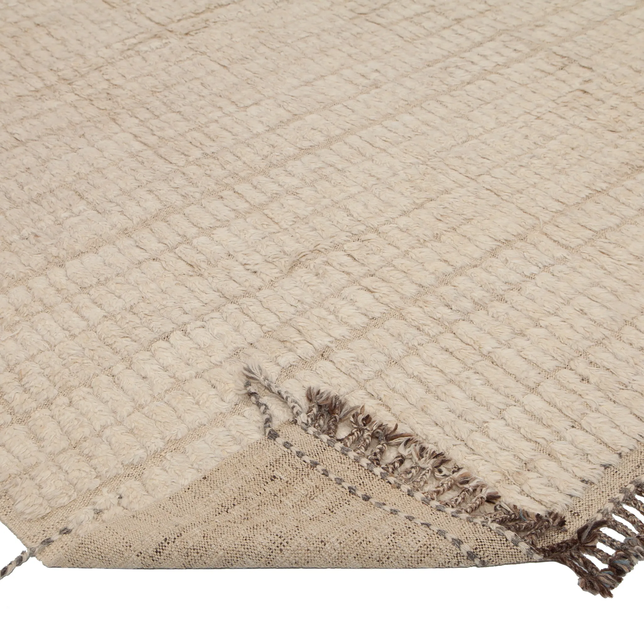 Natural Modern Wool Rug - 8'7'' x 9'7''