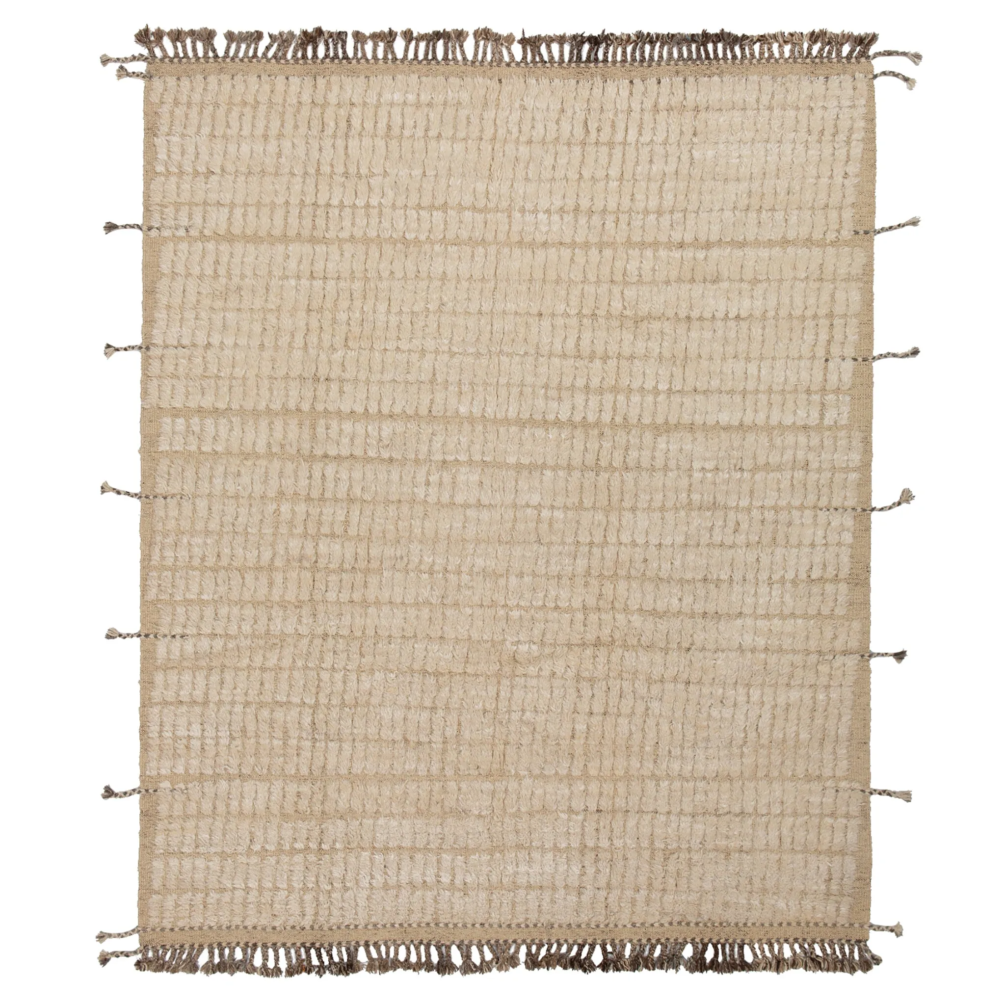 Natural Modern Wool Rug - 8'7'' x 9'7''