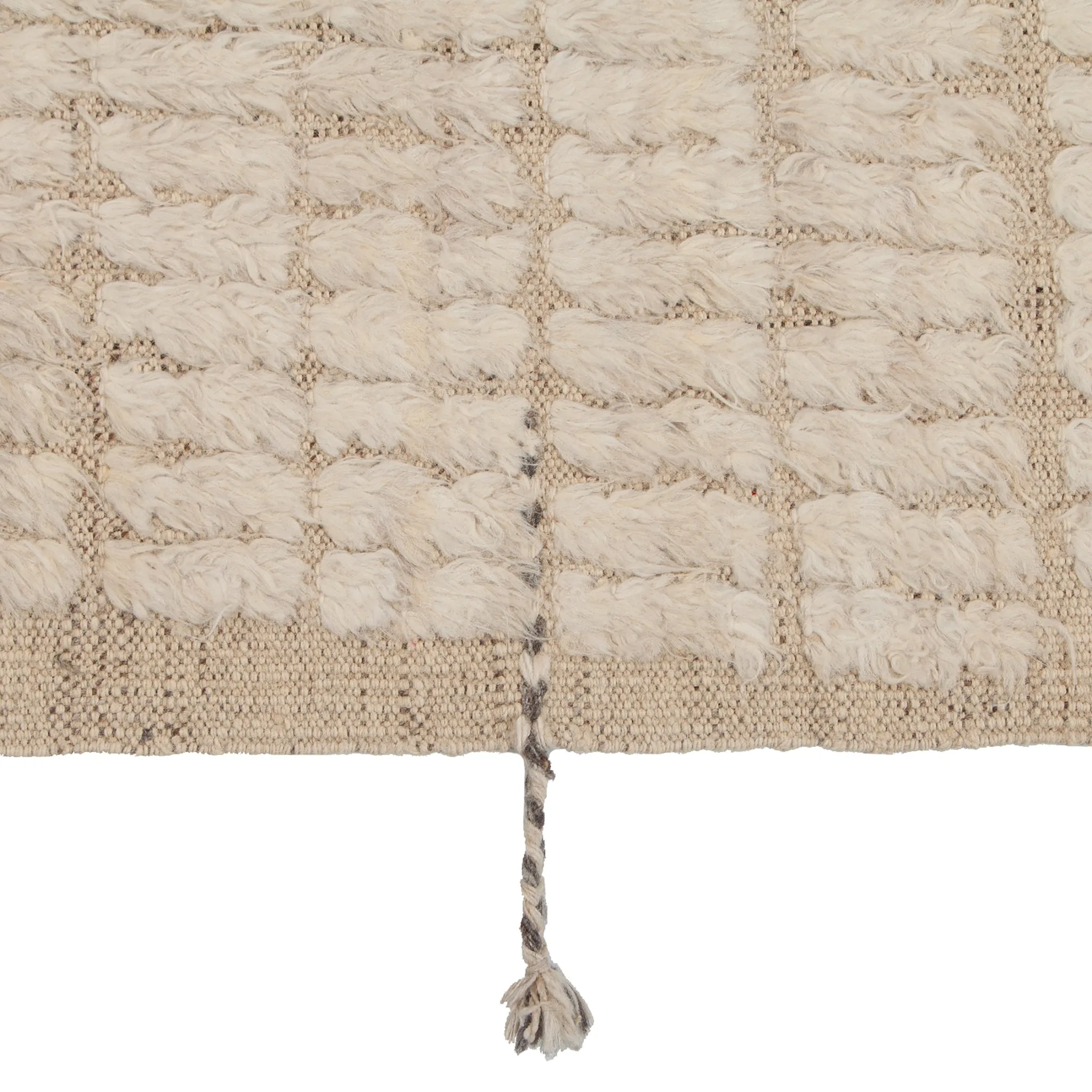 Natural Modern Wool Rug - 8'7'' x 9'7''