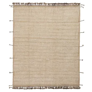 Natural Modern Wool Rug - 8'7'' x 9'7''