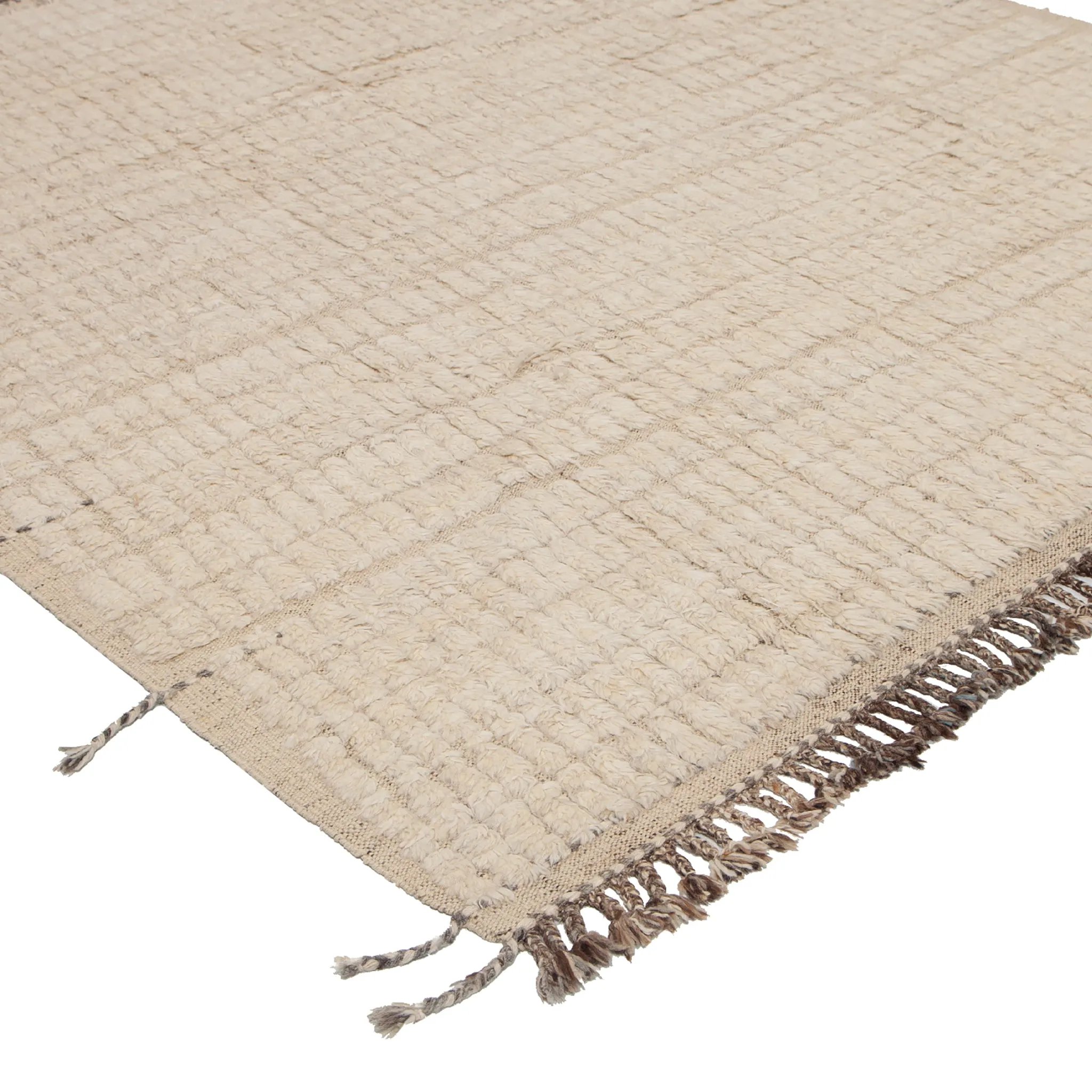 Natural Modern Wool Rug - 8'7'' x 9'7''
