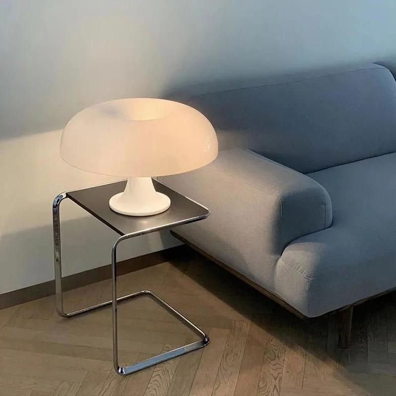 Orange and White Mushroom Table Lamp