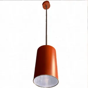 Pendant Light, Industrial, Vintage, Red
