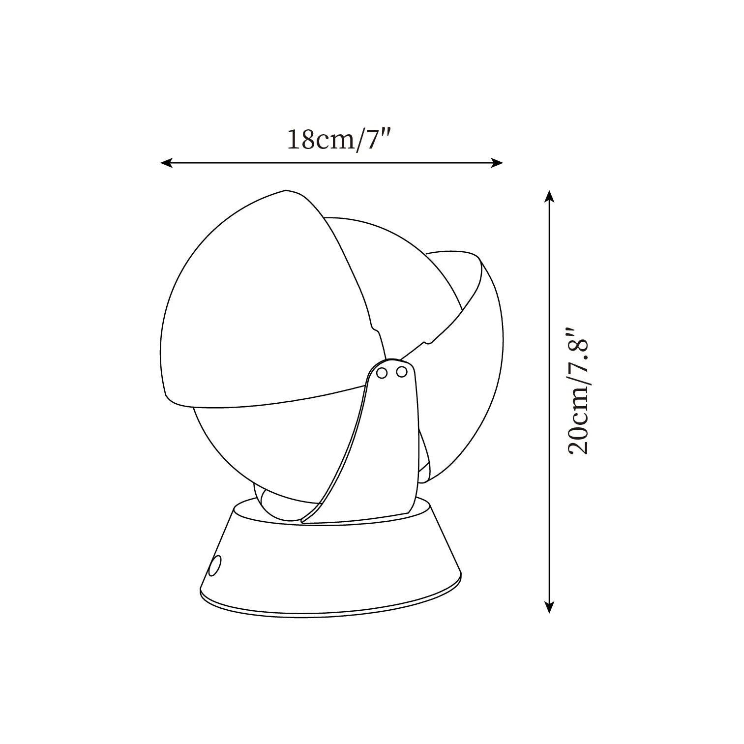 Pileino Table Lamp 7″- 7.8″