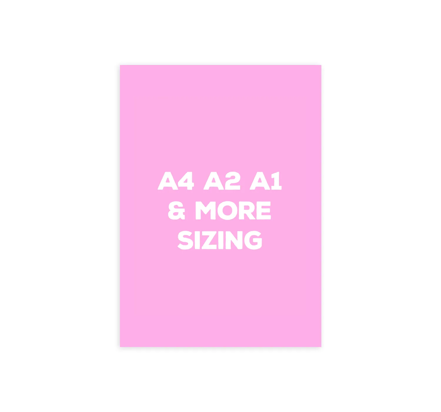 "A" Print Sizes
