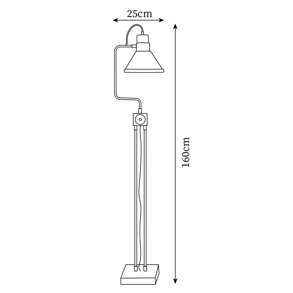 Retro Toia Floor Lamp 9.8″- 63″
