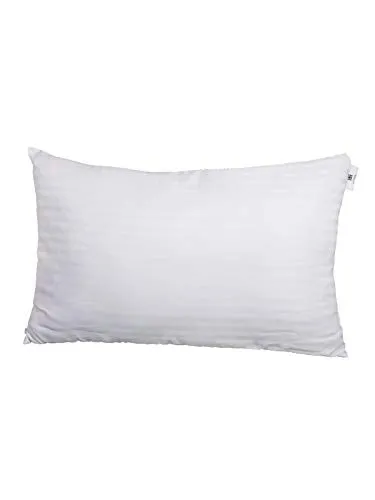ROMEE 18 x 28 Inches Satin Fabric Soft Microfiber Bed Pillow Set of 1 (White)