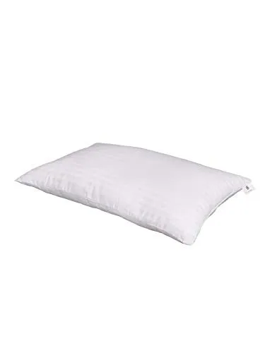 ROMEE 18 x 28 Inches Satin Fabric Soft Microfiber Bed Pillow Set of 1 (White)