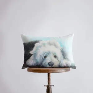 Sheepdog | Watercolor Sheepdog | 18x12 | Pillow Cover | Shaggy Dog | Dog Lover | Dog Mom Gift | Pillows | Room Decor | Home Decor