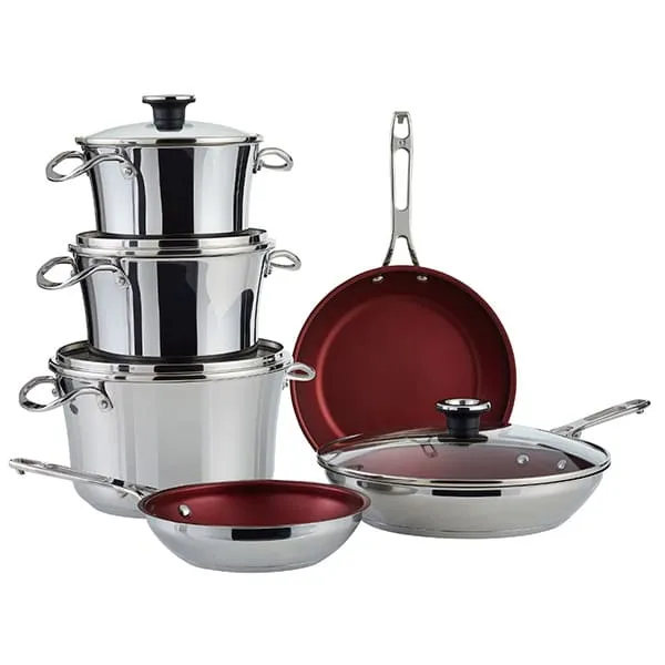 Signature 10-Piece Stacking Stainless Steel Cookware Set