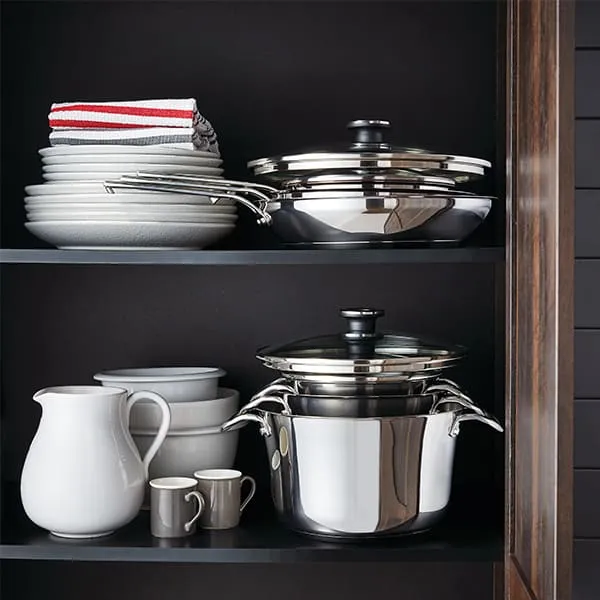 Signature 10-Piece Stacking Stainless Steel Cookware Set