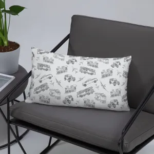 Trains, Planes and Automobiles Basic Throw Pillow 20x12