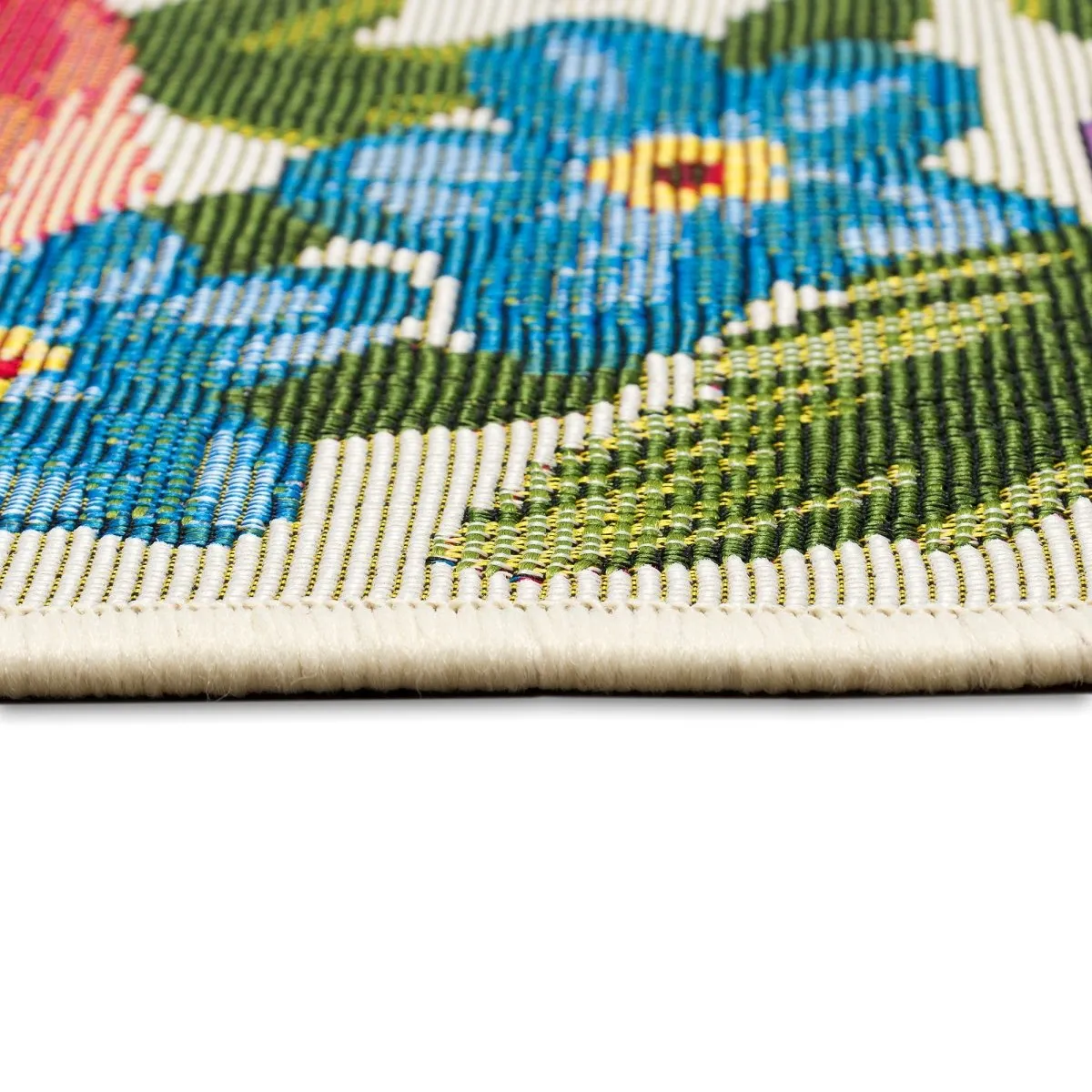 Trans-Ocean ESENCIA Indoor/Outdoor Power Loomed Latex Back Non Slip Mat  - Cream