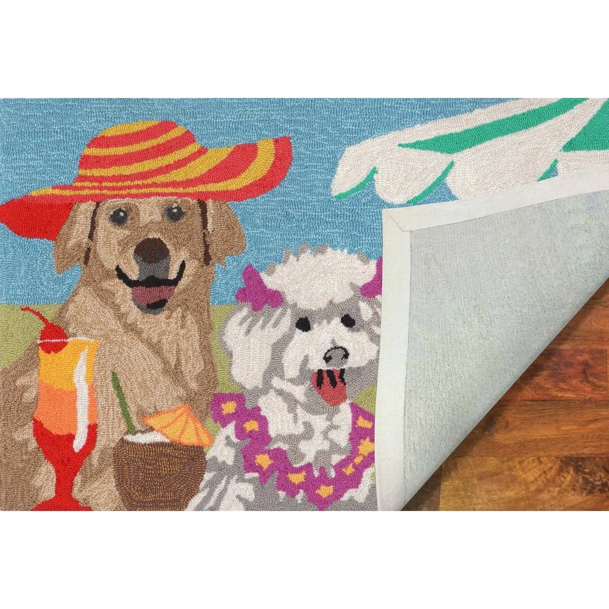 Trans-Ocean FRONTPORCH Indoor/Outdoor Hand Tufted  Durable Area Rug  - Bright