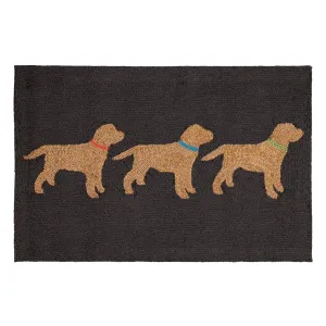 Trans-Ocean FRONTPORCH Indoor/Outdoor Hand Tufted  Durable Area Rug  - Charcoal