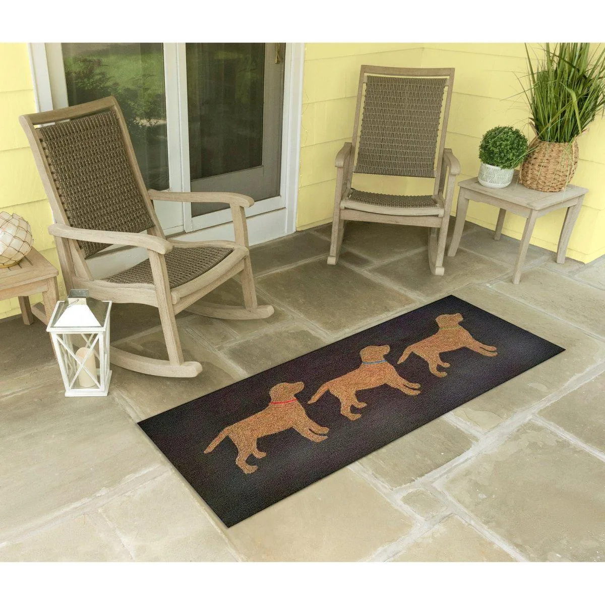 Trans-Ocean FRONTPORCH Indoor/Outdoor Hand Tufted  Durable Area Rug  - Charcoal