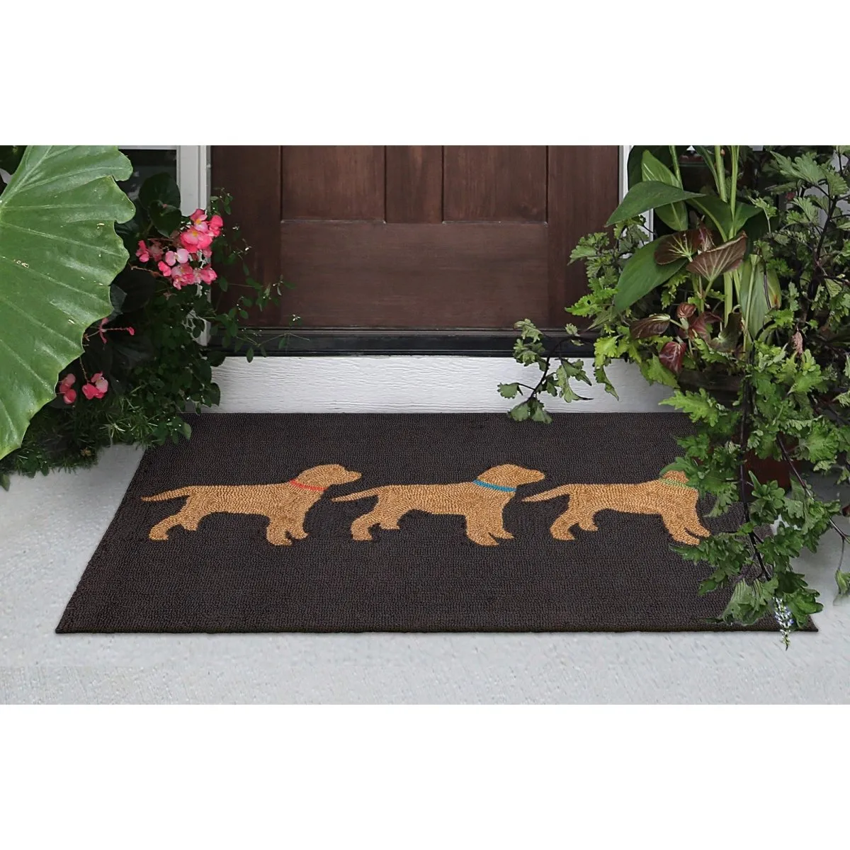 Trans-Ocean FRONTPORCH Indoor/Outdoor Hand Tufted  Durable Area Rug  - Charcoal