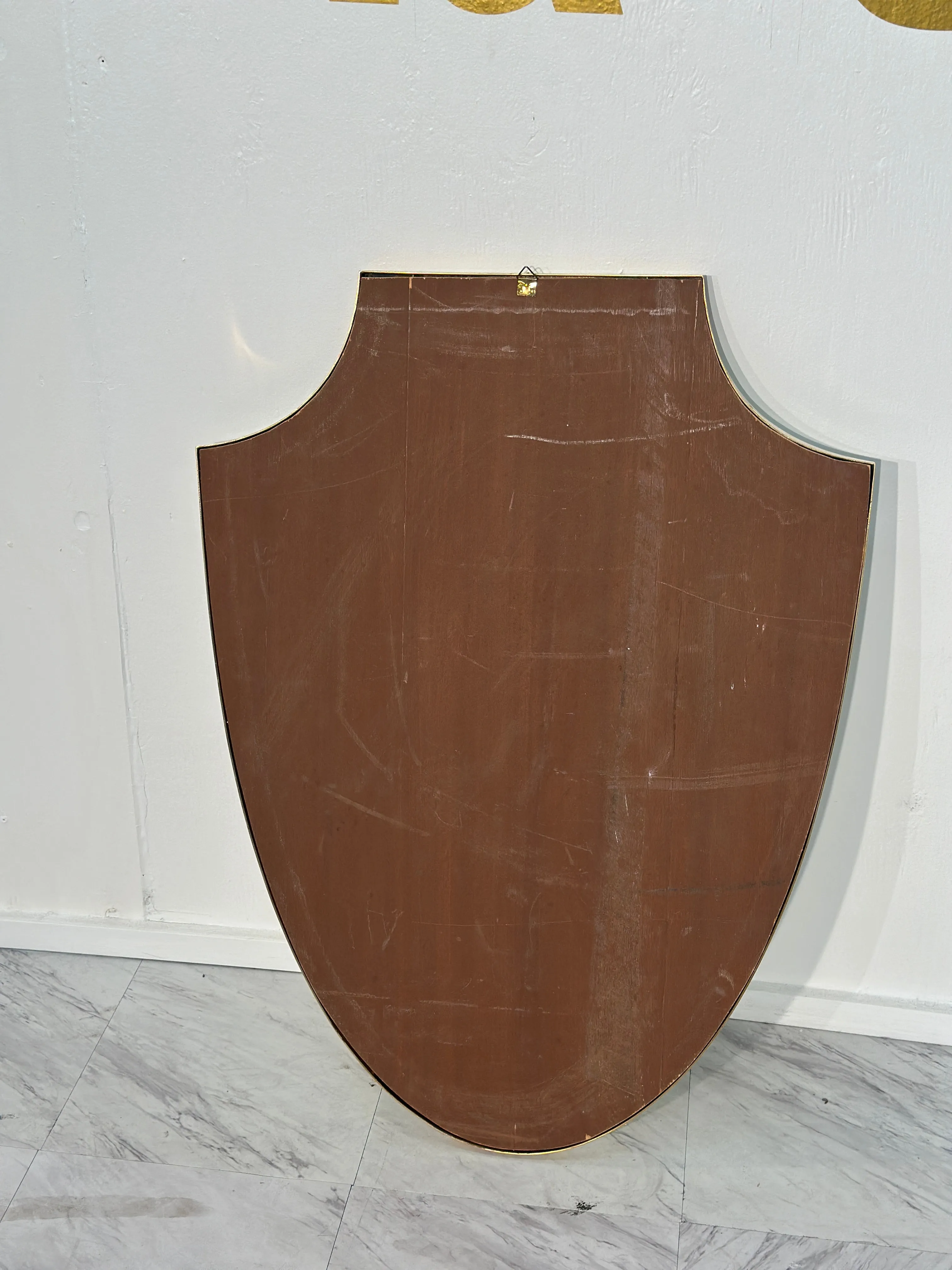 Vintage Italian Shield Wall Mirror 1960s