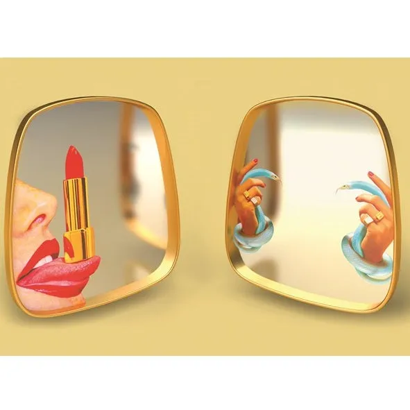Wall Mirror Gold Frame Sea Girl