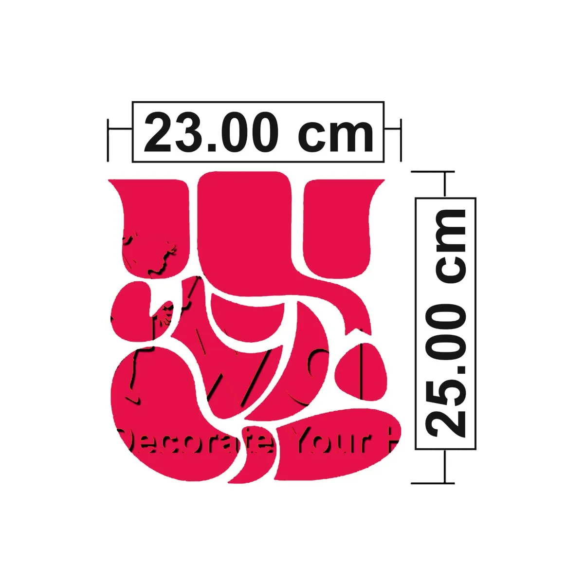 Wall1ders Ganesha Red Acrylic Mirror Stickers for Wall, Decorative Items Home Decoration for Bedroom, Living Room, Office, Study Room