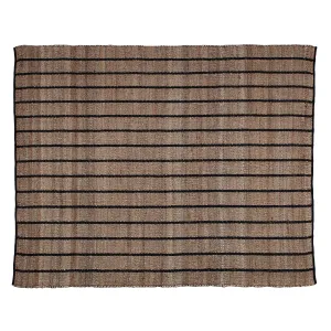 Woood Jute Rug Striped Natural/Black Basil